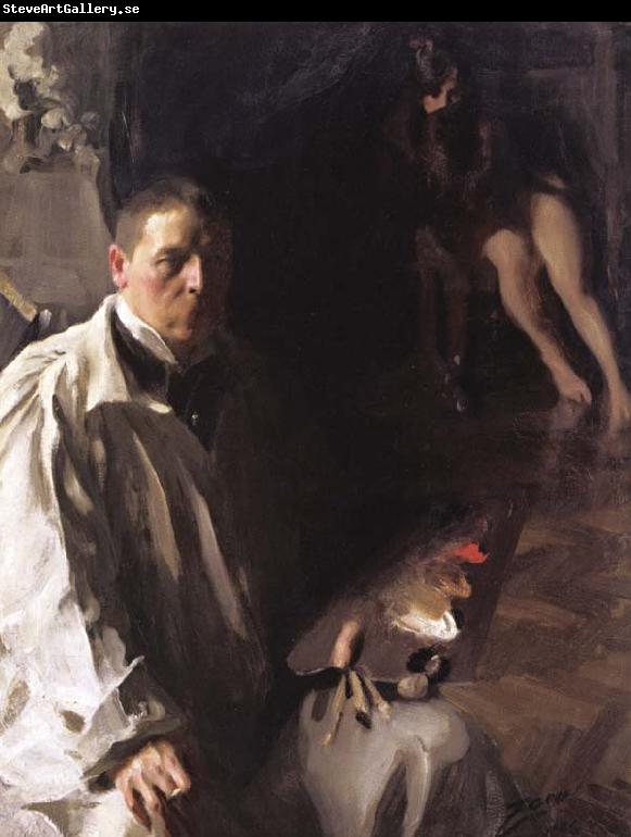 Anders Zorn Self-Portrait with Model